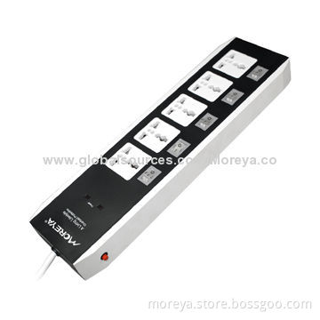 Extension Socket of Universal Standard for AU, EU, UK, US Usage with Surge & Overload Protection
